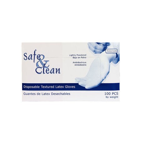 Guante de Latex Safe&Clean Mediano 100 Piezas