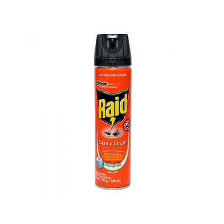 Insecticida Raid Casa y Jardin 400 Ml. (Naranja)