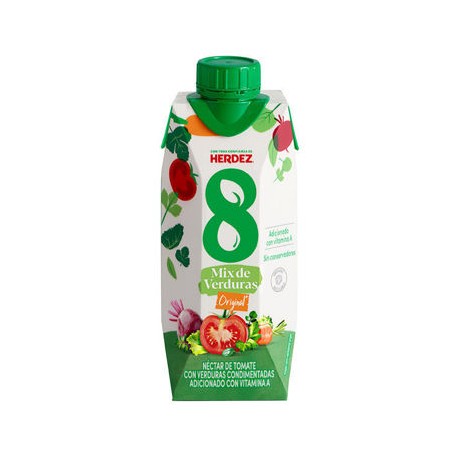 Jugo V8 Mix de Verduras Herdez 24 de 335 mL Tetra