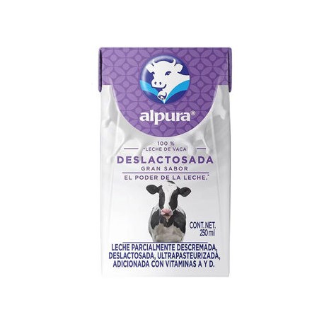 Leche Alpura deslactosada 24 pz de 200 mL