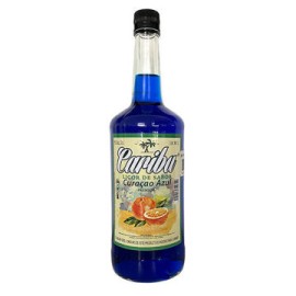 Licor Curazao Azul Caribu Botella 1 L