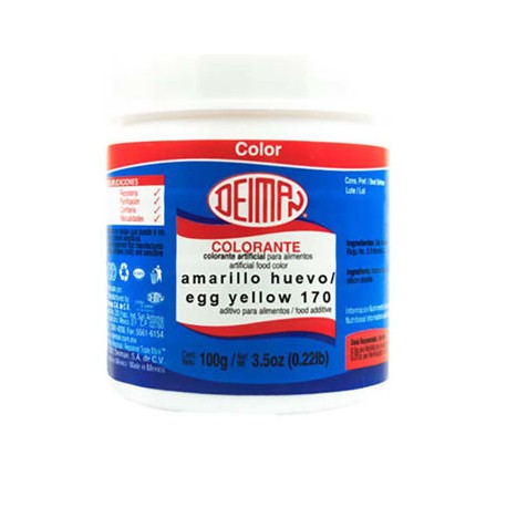 Color amarillo huevo 170 polvo Deiman Bote de 100 g