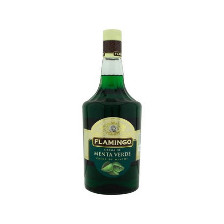 Licor de Crema Menta Verde Botella 1 Lt. Flamingo