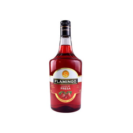 Licor de Fresa Botella 1 Lt. Flamingo