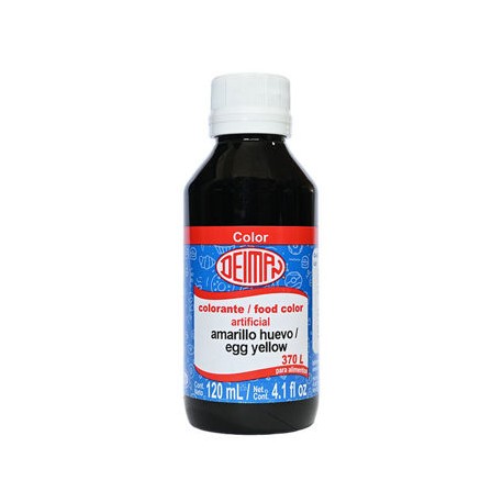 Color amarillo huevo 370 liquido Deiman Frasco de 120 mL