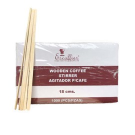 Agitador de Bamboo para cafe de 18 cm con 1000 piezas