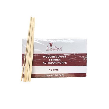 Agitador de Bamboo para cafe de 18 cm con 1000 piezas