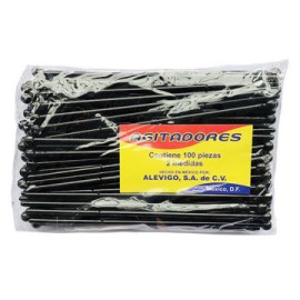 Agitador negro Bolsa de 100 piezas