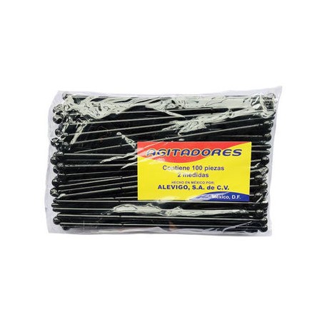 Agitador negro Bolsa de 100 piezas