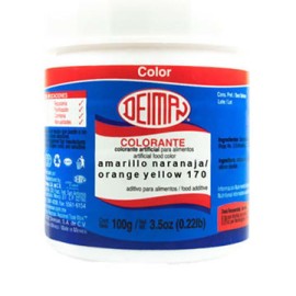 Color amarillo naranja 170 polvo Deiman Bote de 100 g