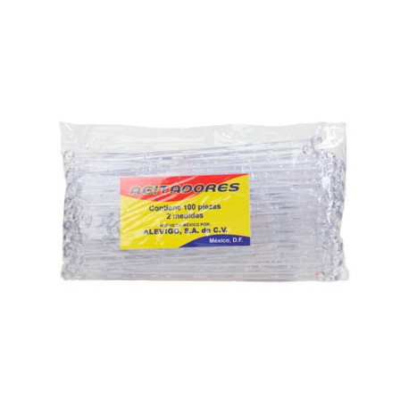 Agitador transparente Bolsa de 100 piezas (dos medidas 16 cortado 11cm)