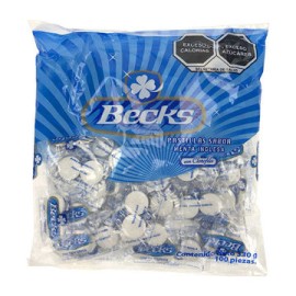 Pastillas de Menta USHER BECKS 310 gr 100 pz aprox (IEPS INC)