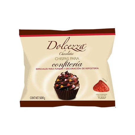 REMATE Chispas de chocolate Rojas Dolcezza 500g (IEPS inc.)