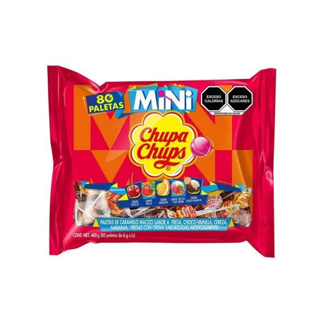 REMATE Dulce Mini Chups bolsa de 80 paletas de 6 grs (IEPS INC)
