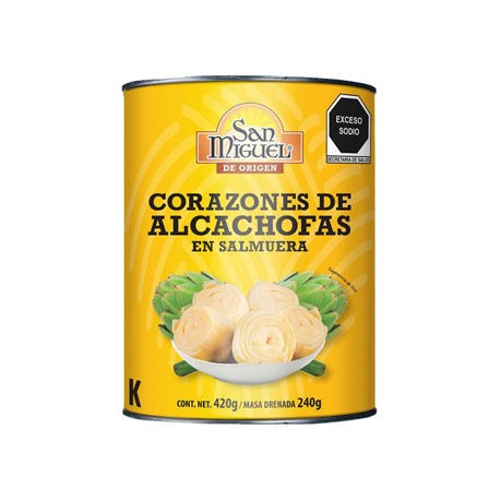 Corazones de Alcachofa San Miguel 420 g Lata
