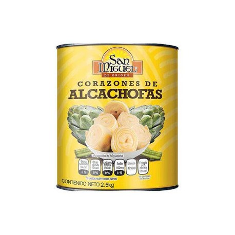 Corazones de Alcachofa San Miguel Lata/Pouch de 2.5 Kg