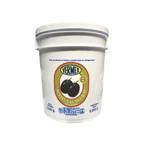 Aceituna negra con hueso Vermex Cubeta de 5 Kg