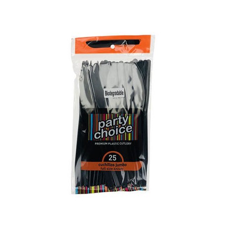 Cuchillo Negro Jumbo Party Choice 20 paquetes de 25 piezas