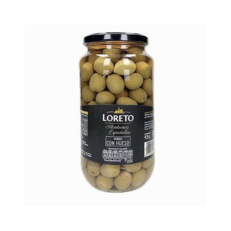 Aceituna Verde con Hueso Loreto 935 g Fco.
