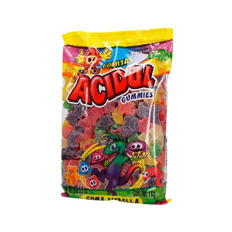 Dulce estrella de gomita Acidul Bolsa de 1 Kg (IEPS inc.)