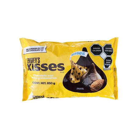 Chocolate kisses gotita almendrada Hersheys Bolsa de 850 g (IEPS inc.)