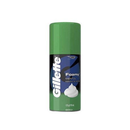 Espuma para afeitar con mentol Gillette Foamy 12 frascos de 175 g
