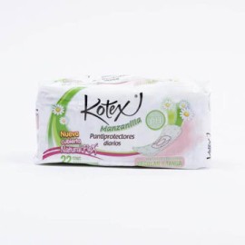 F. Panty Protector con Manzanilla Kotex 14 de 12 Piezas