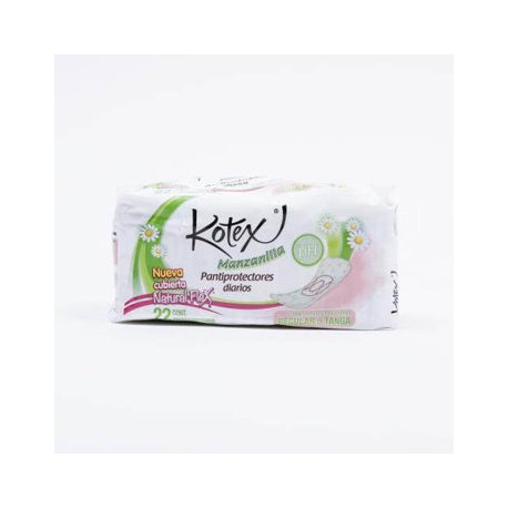 F. Panty Protector con Manzanilla Kotex 14 de 12 Piezas