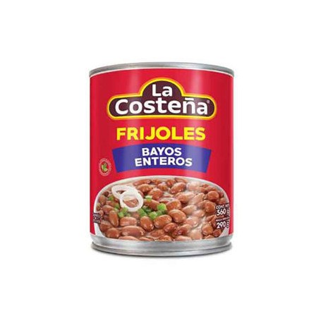Frijol bayo entero La Costeña 12 latas de 560 g