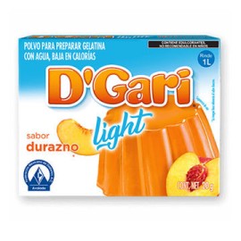 Gelatina Durazno LIGHT DGari 24 de 20 g