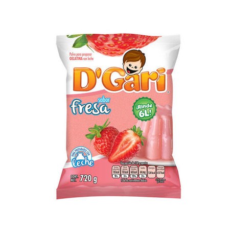 Gelatina Fresa LECHE DGari 720 g