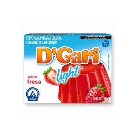 Gelatina Fresa LIGHT DGari 24 de 20 g