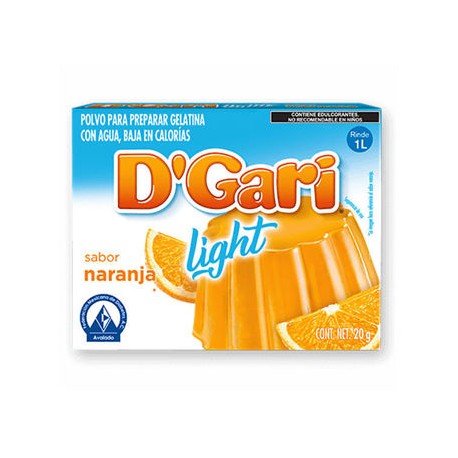 Gelatina Naranja LIGHT DGari 24 de 20 g