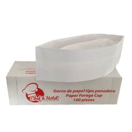 Gorro Corto 8cm para Chef 100 Pz T Militar Hot Dog panadero
