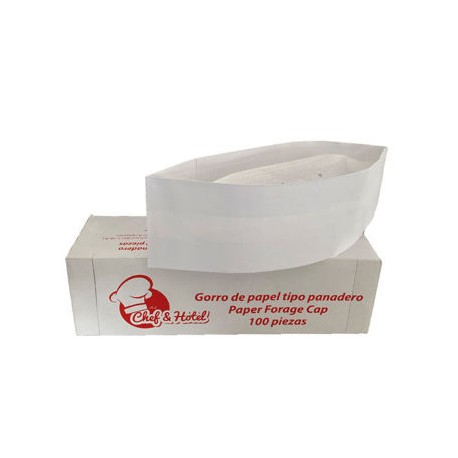Gorro Corto 8cm para Chef 100 Pz T Militar Hot Dog panadero
